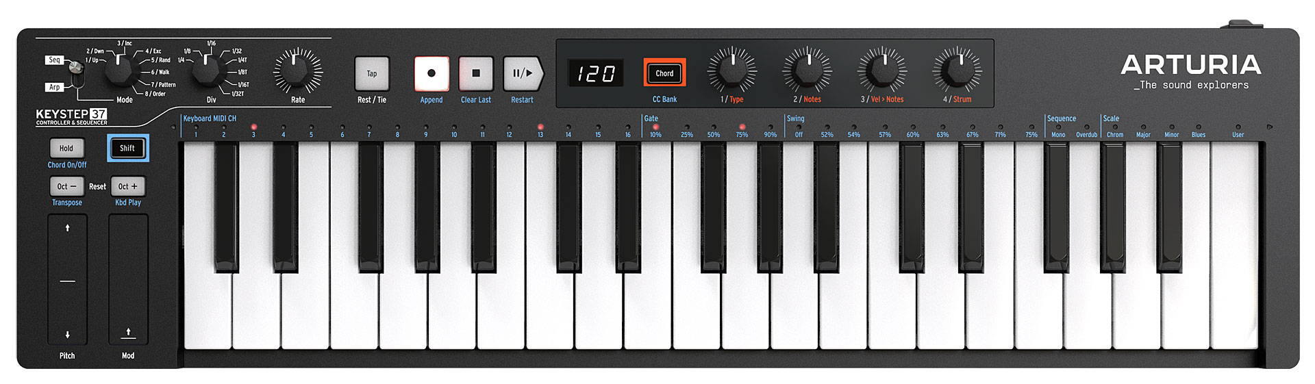 MIDI-клавиатура Arturia KeyStep 37 Black Edition - купить в Воронеже в  интернет-магазине Pult.ru